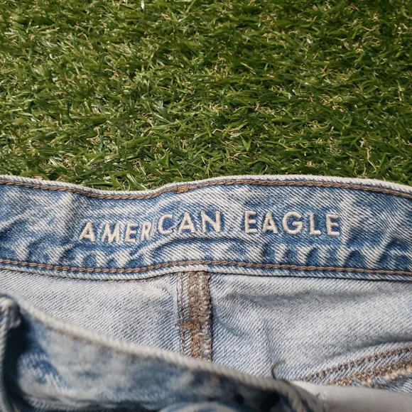 American and Eagle Denim Blue Mom Short size 0 distressed 4858 - Picture 6 of 11